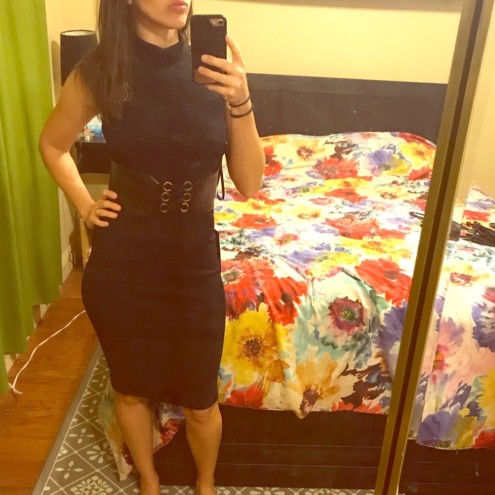 Bebe Bodycon Corset Waist Career Dress